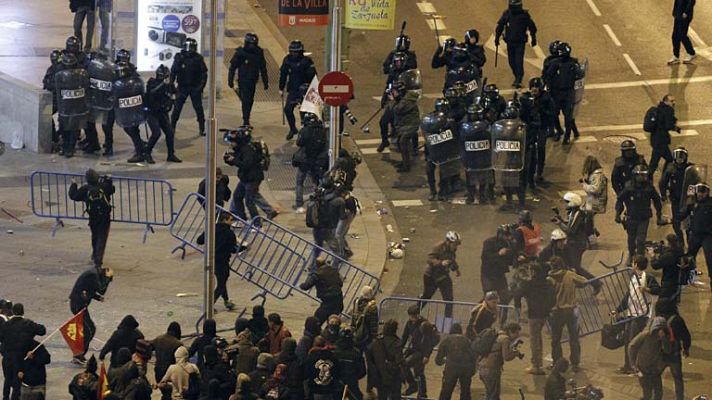 Telediario 1 - Incidentes violentos en el 22M