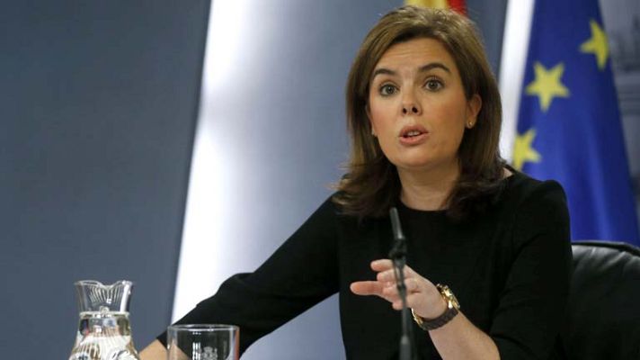 Telediario 1 - Declaraciones Soraya Sáenz de Santamaría