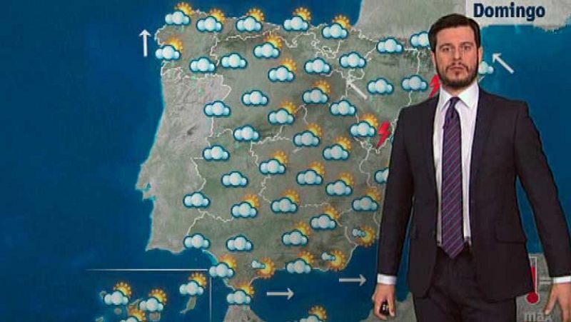 Precipitaciones débiles en el nordeste peninsular y Baleares