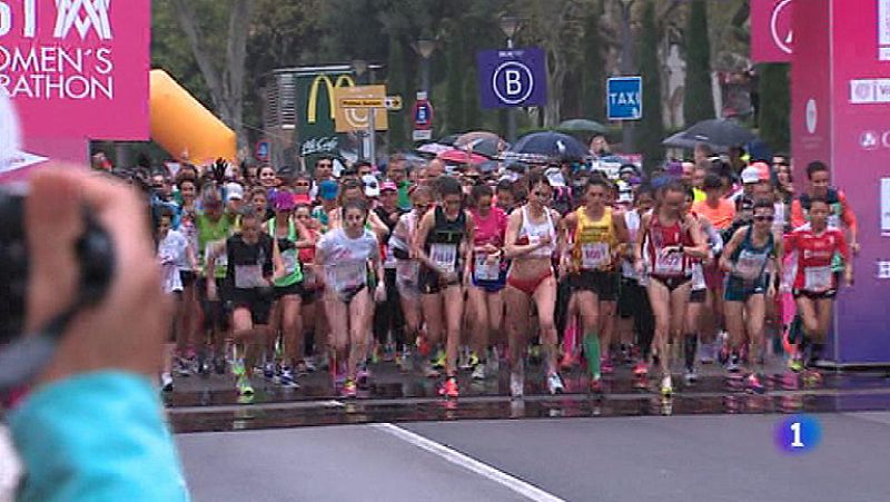 Homenaje en Palma de Mallorca a Kathrine Switzer en la primera maratón femenina de Europa