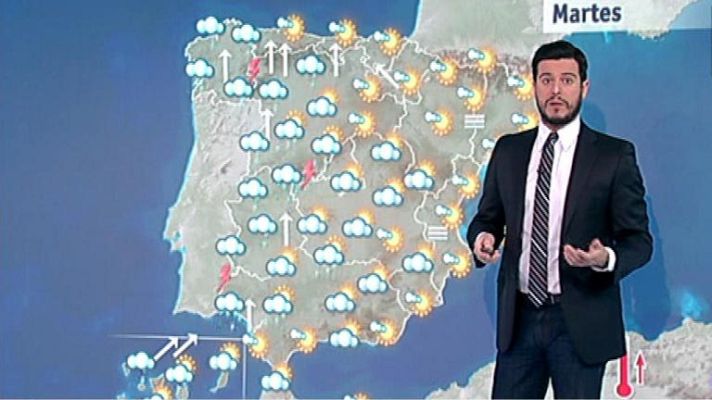 El tiempo - Tiempo inestable, con lluvias moderadas en el oeste y el sur