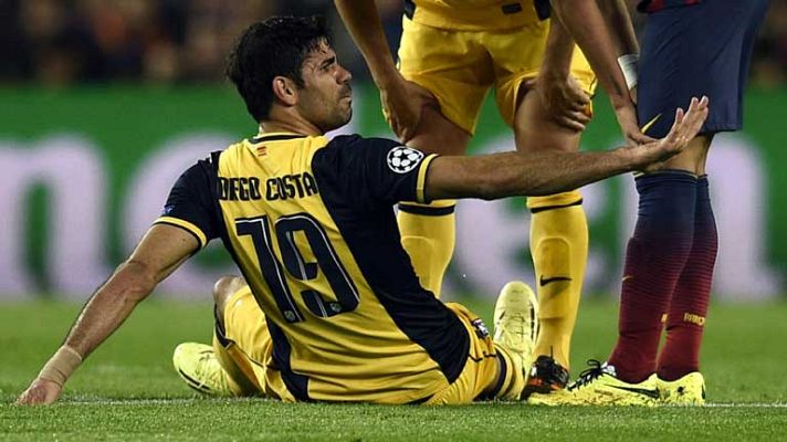 Champions League - Diego Costa se lesiona en los músculos isquiotibiales del muslo derecho