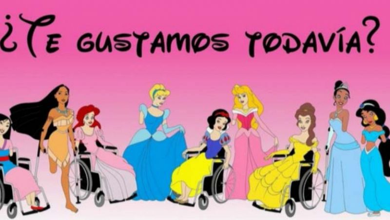 Un artista italiano retoca la imagen de algunos dibujos animados conocidos para llamar la atención sobre la discapacidad 
