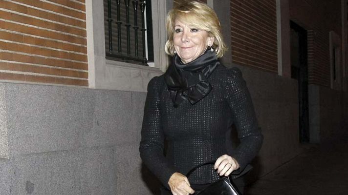 Telediario 1 - Incidente Esperanza Aguirre en Gran Vía