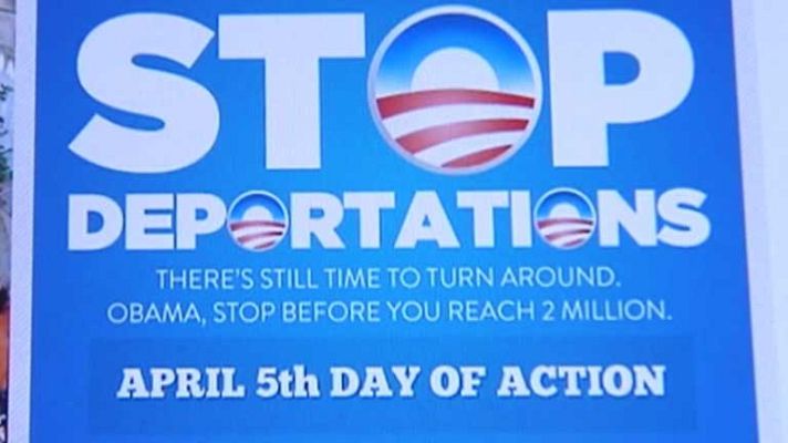 Telediario 1 - Las comunidad hispana se impacienta en EE.UU.