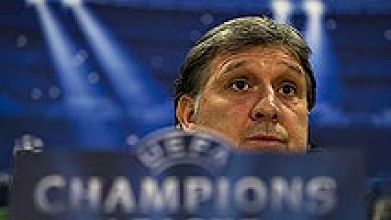 El entrenador argentino del FC Barcelona ha comparecido ante los medios en la víspera del duelo de vuelta de los cuartos de final frente al Atlético de Madrid en el Vicente Calderón.