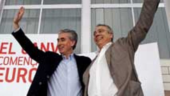 Telediario 1 - El PSOE ha llevado la precampaña a Girona