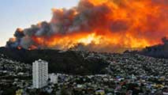 Avance sin control de las llamas en Chile