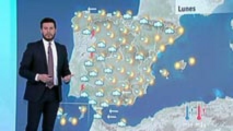 Tormentas en el tercio oeste y subida de temperaturas