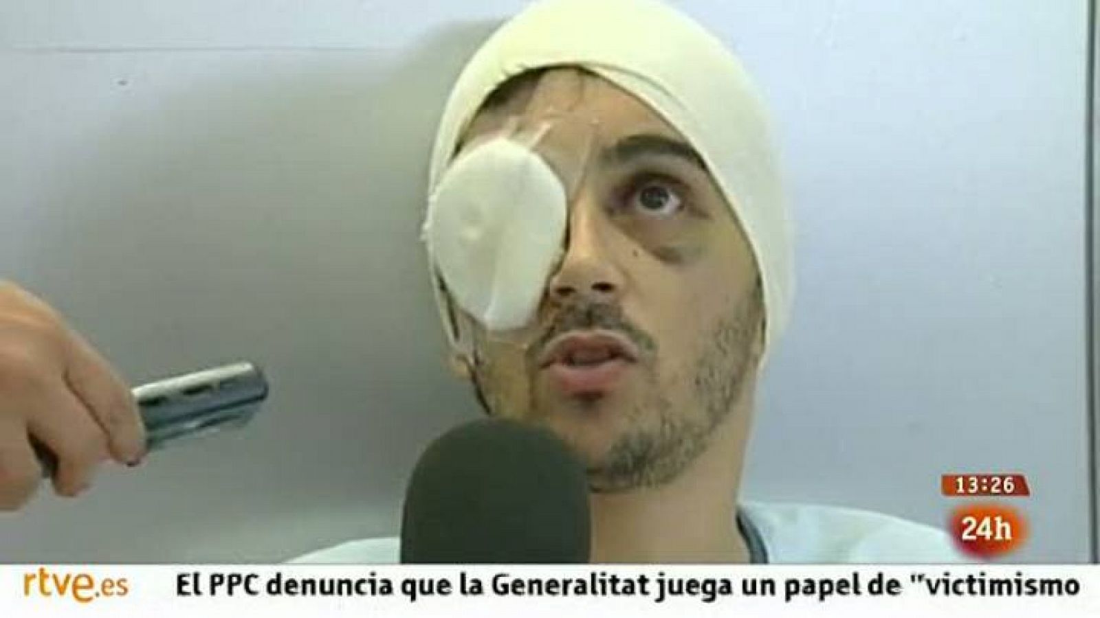 Informativo 24h: La Audiencia de Barcelona ordena reabrir el caso de un joven que perdió el ojo por una pelota de goma | RTVE Play