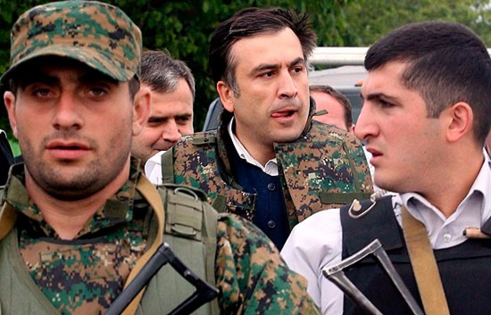 El susto de Saakashvili en la ciudad de Gori