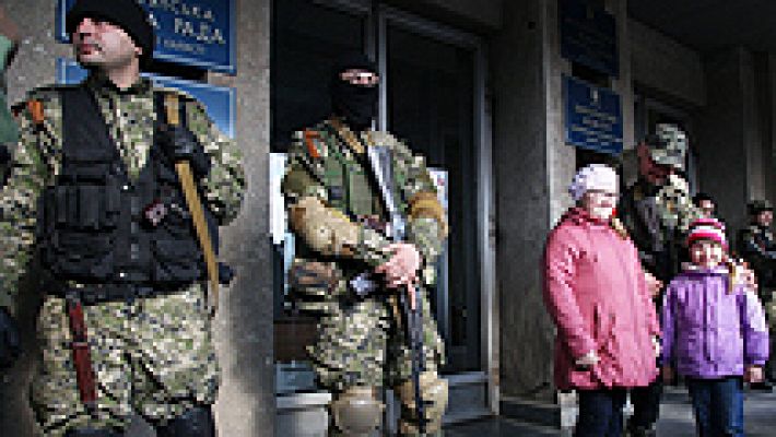 Telediario 1 - Ucrania pide ayuda a la ONU para frenar la sublevación de los prorrusos en el este