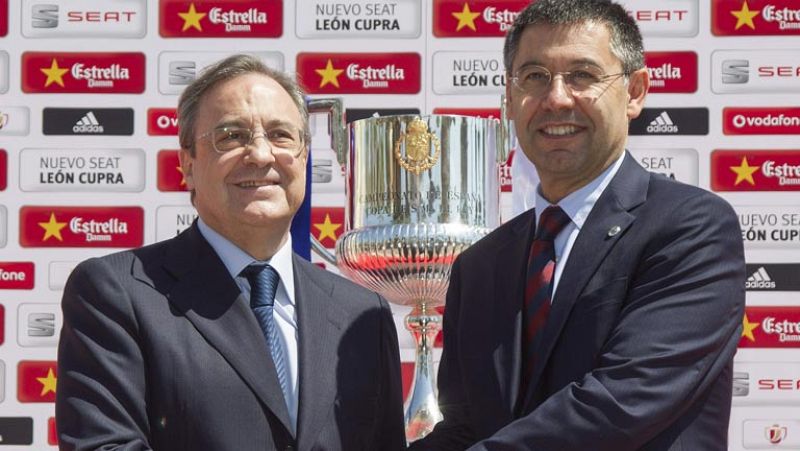 Cordialidad entre los presidentes del Madrid y el Barcelona 