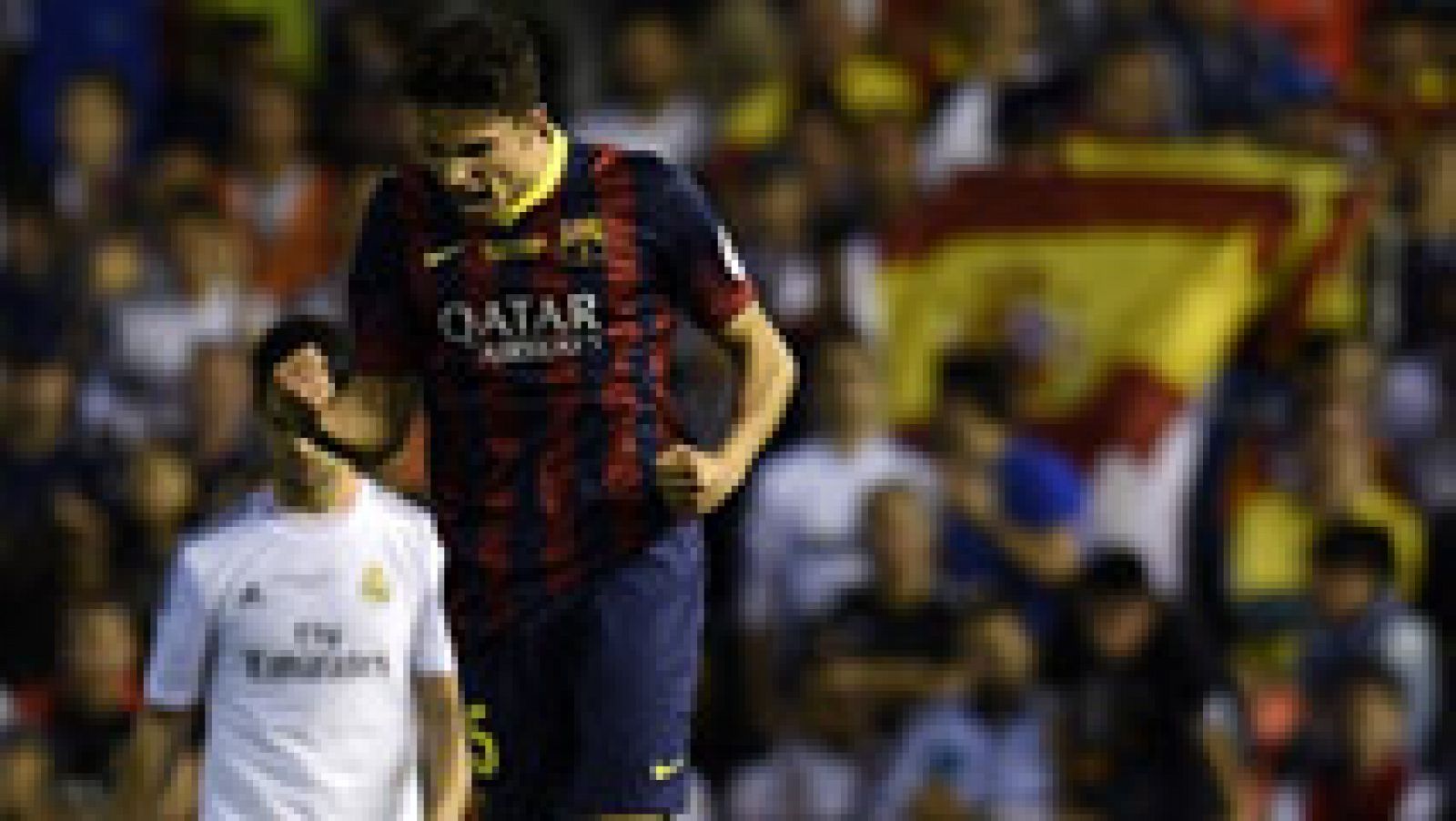 El central del FC Barcelona Marc Bartra ha marcado el gol del empate en el minuto 68, con un cabezazo a saque de esquina ante el que nada ha podido hacer Casillas.