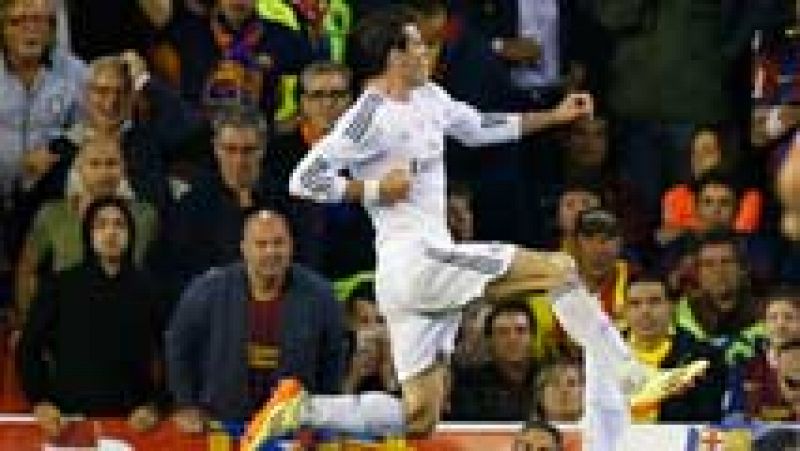 El galés Gareth Bale firmó una espectacular jugada individual, plena de potencia, para adelantar de nuevo al Real Madrid (2-1) ante el Barcelona a los 85 minutos de la final de la Copa del Rey, que se está disputando en el estadio valenciano de Mesta