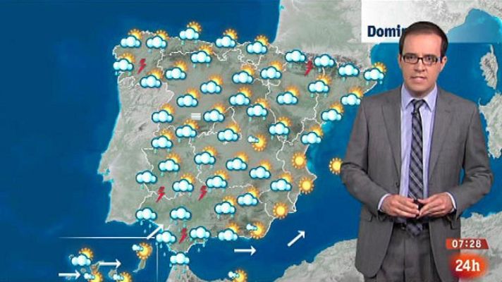 El tiempo - Lluvias fuertes en Extremadura y Andalucía occidental