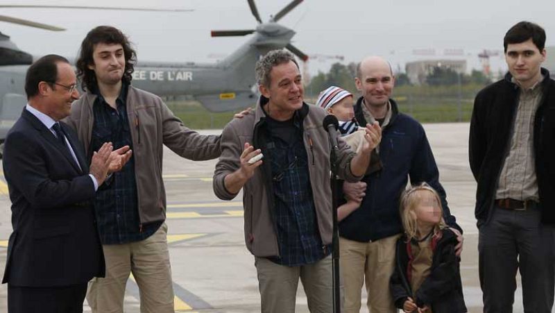 Los periodistas franceses secuestrados en Siria ya están en casa