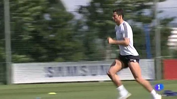 Telediario 1 - Cristiano, Ramos y Marcelo se entrenan en el día libre