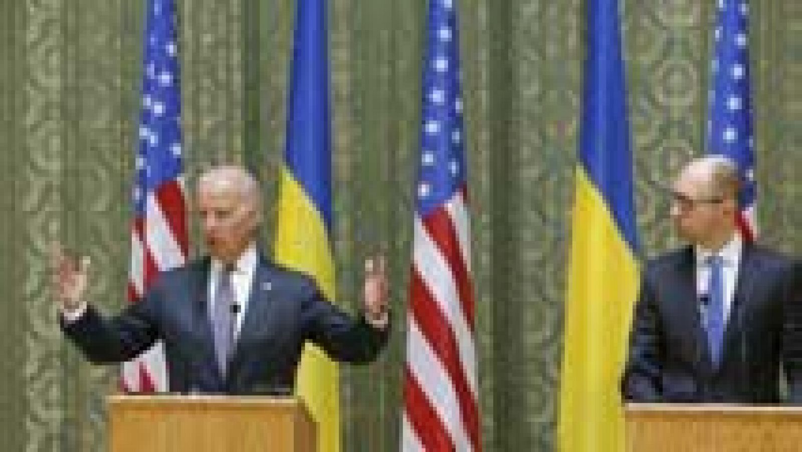 Telediario 1: Biden insiste en la salida de Rusia | RTVE Play