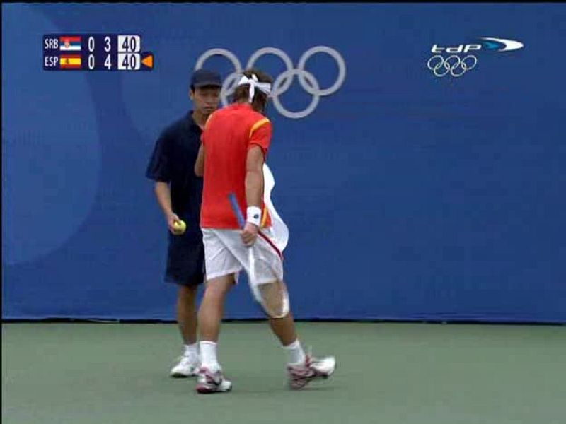 Tenis individual masculino.D. Ferrer / J. Tipsarevic 