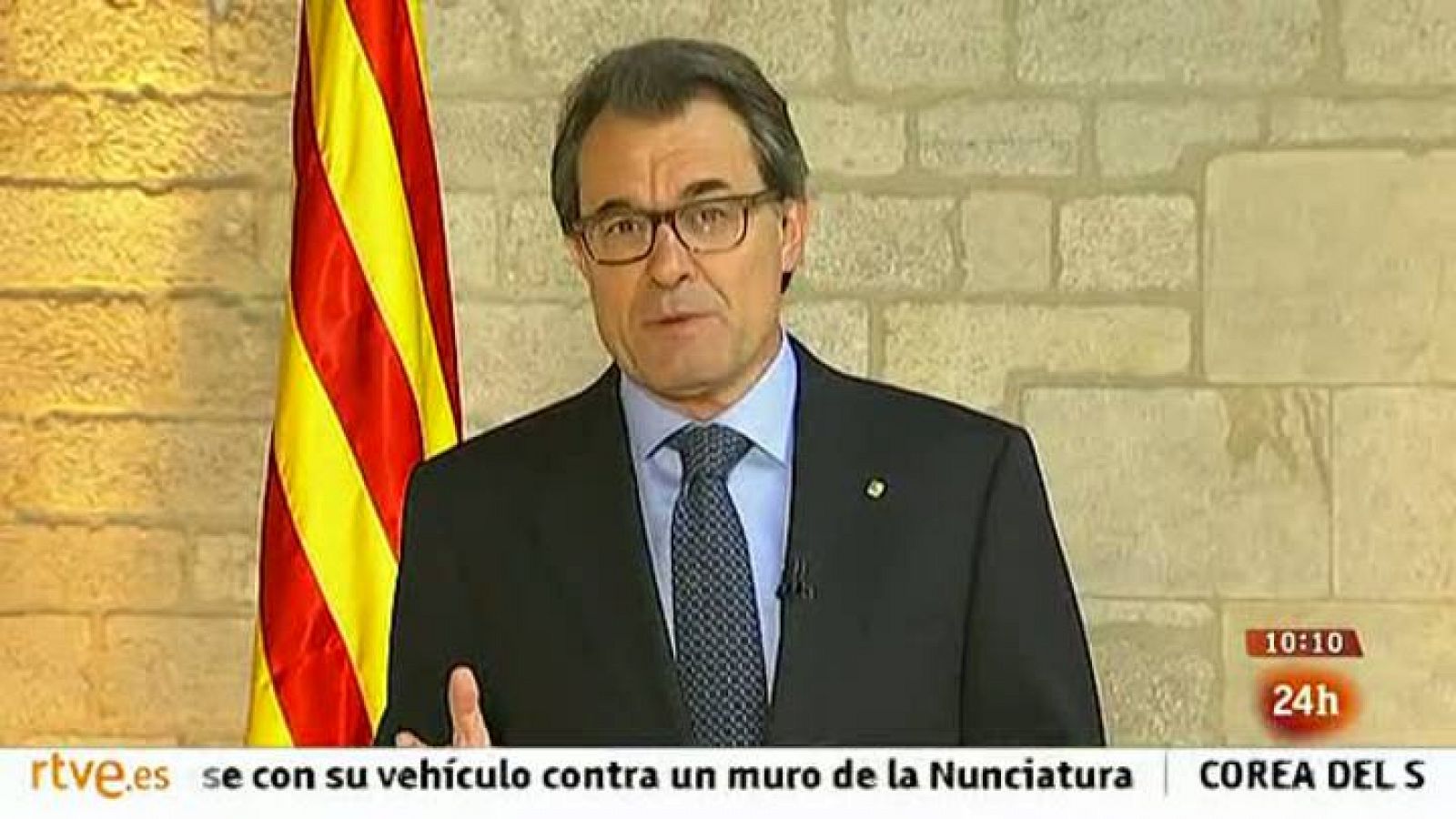 Noticias 24h: Artur Mas destaca en Sant Jordi la antigüedad de las instituciones catalanas | RTVE Play