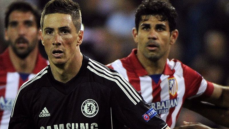 Fernando Torres y Diego Costa, delanteros titulares de Chelsea y Atlético de Madrid en la ida de las semifinales de Champions, cruzaron sus caminos en el Calderón y sufrieron ante la sequía de ocasiones en sus equipos.