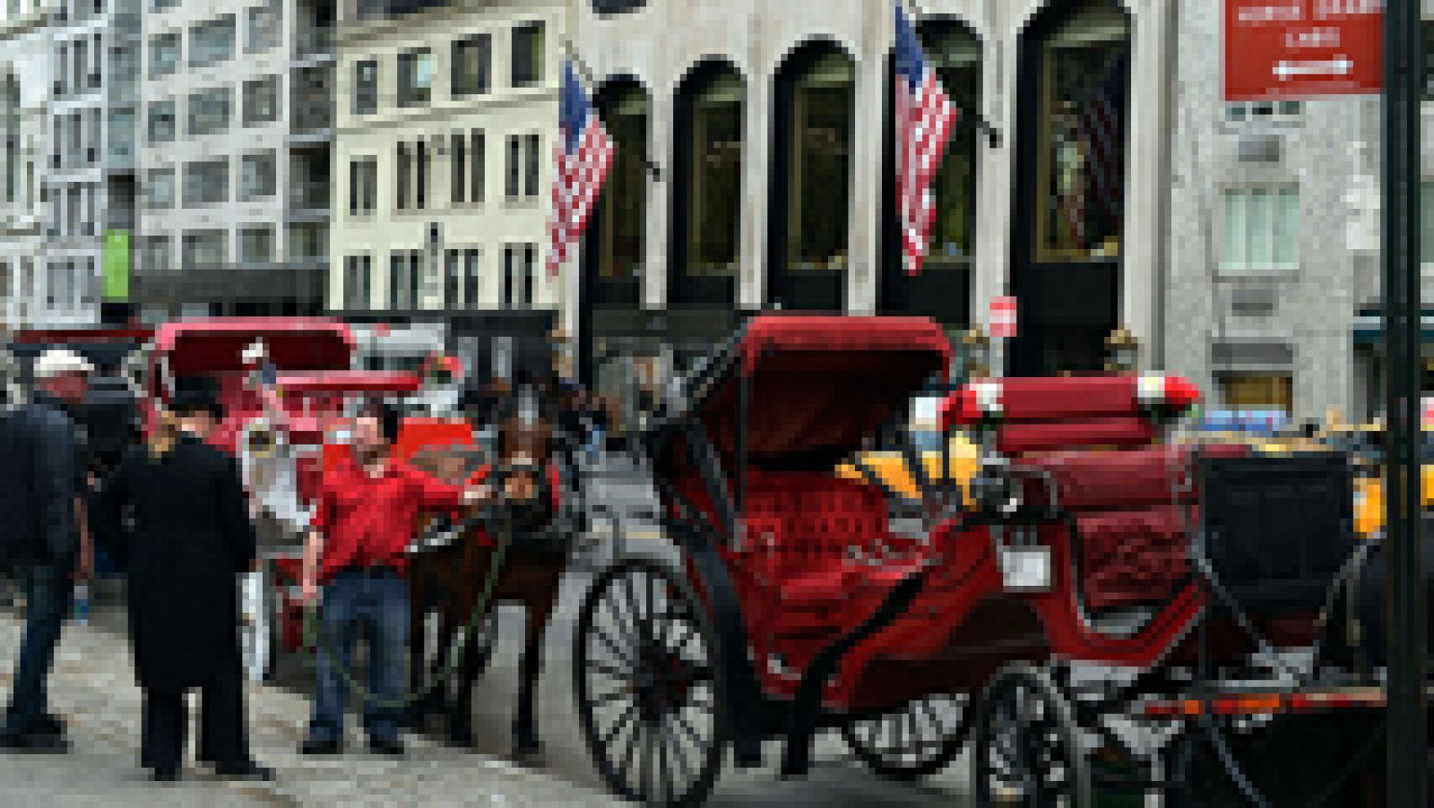 Telediario 1: Pleigran los carruajes de caballos de Nueva York | RTVE Play