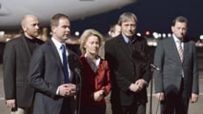 Llegan a Berlín los observadores de la OSCE liberados en Ucrania