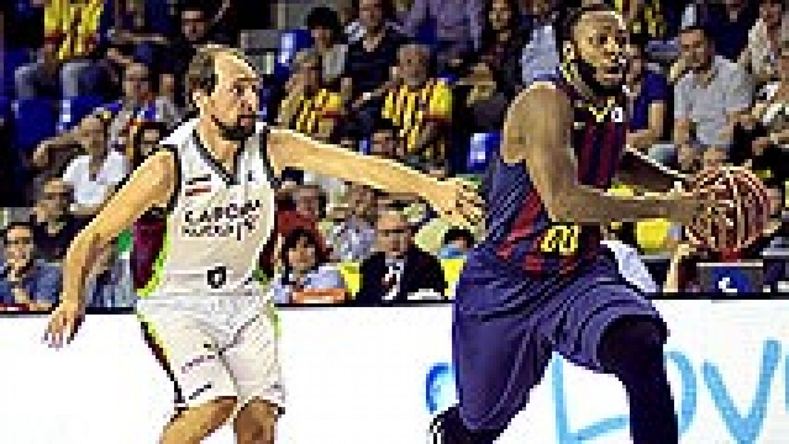 Huertas, Tomic y Oleson lideran el triunfo del FC Barcelona, que derrota al Laboral Kutxa por 91-75. Los azulgrana siguen en tercera posición, mientras que los baskonistas quedan empatados a 16 triunfos con CAI Zaragoza y Cajasol.