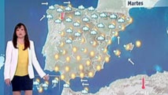 Nubes en la mitad norte peninsular y lluvias en Canarias