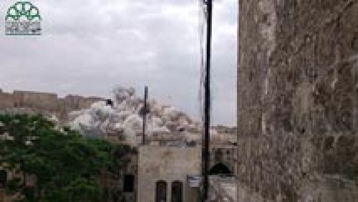 Los rebeldes sirios vuelan un hotel en el centro de Alepo