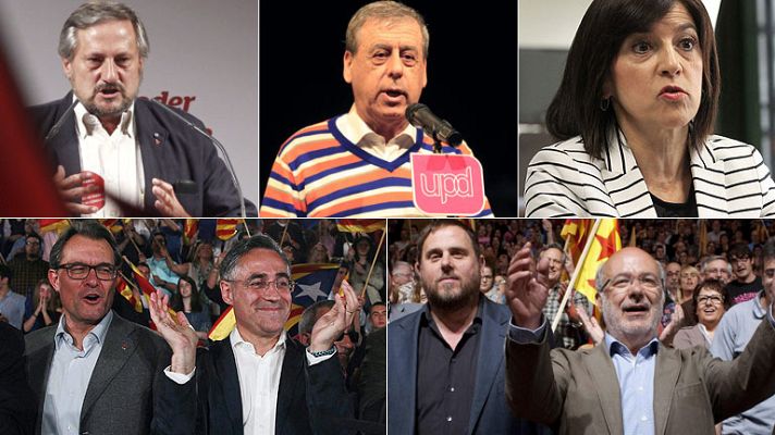 Telediario 1 - Primeras citas electorales de IU, UPyD, PNV, CiU y ERC