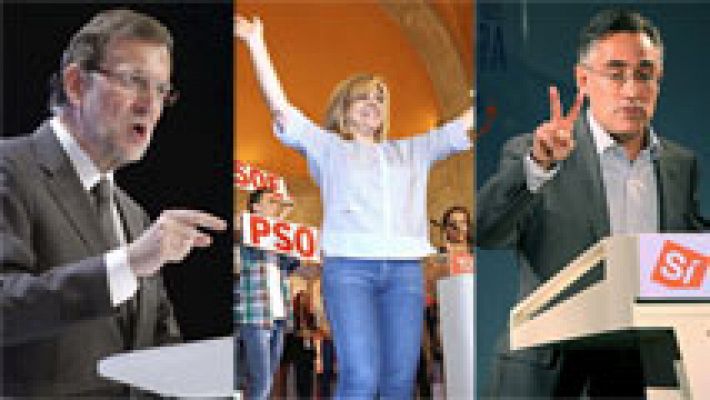 Rajoy advierte de que "no es tiempo de pellizcos" al PP y el PSOE pide ganar a la "derecha cruel"