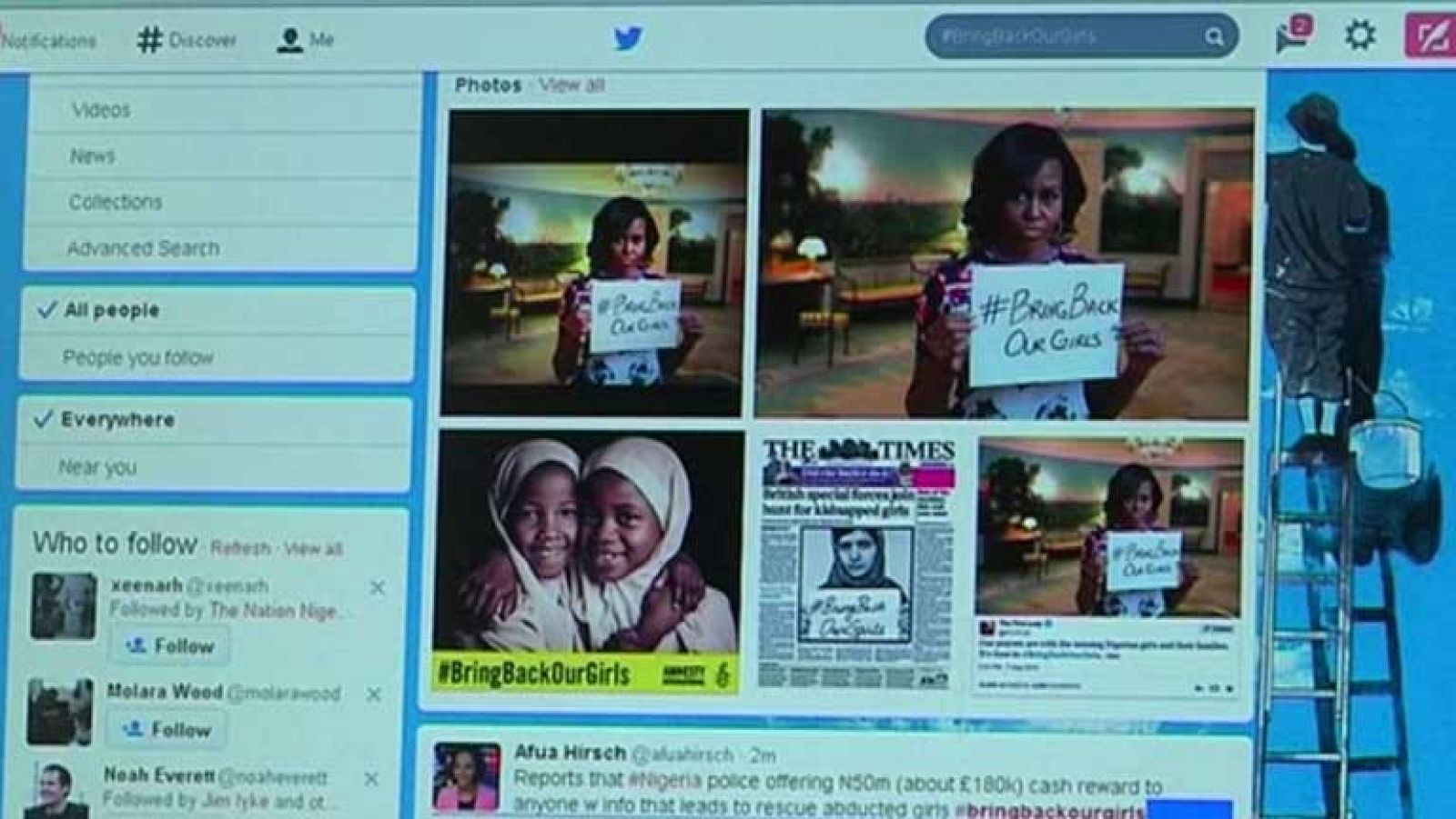 Las redes sociales ayudaron a extender el caso del secuestro en Nigeria