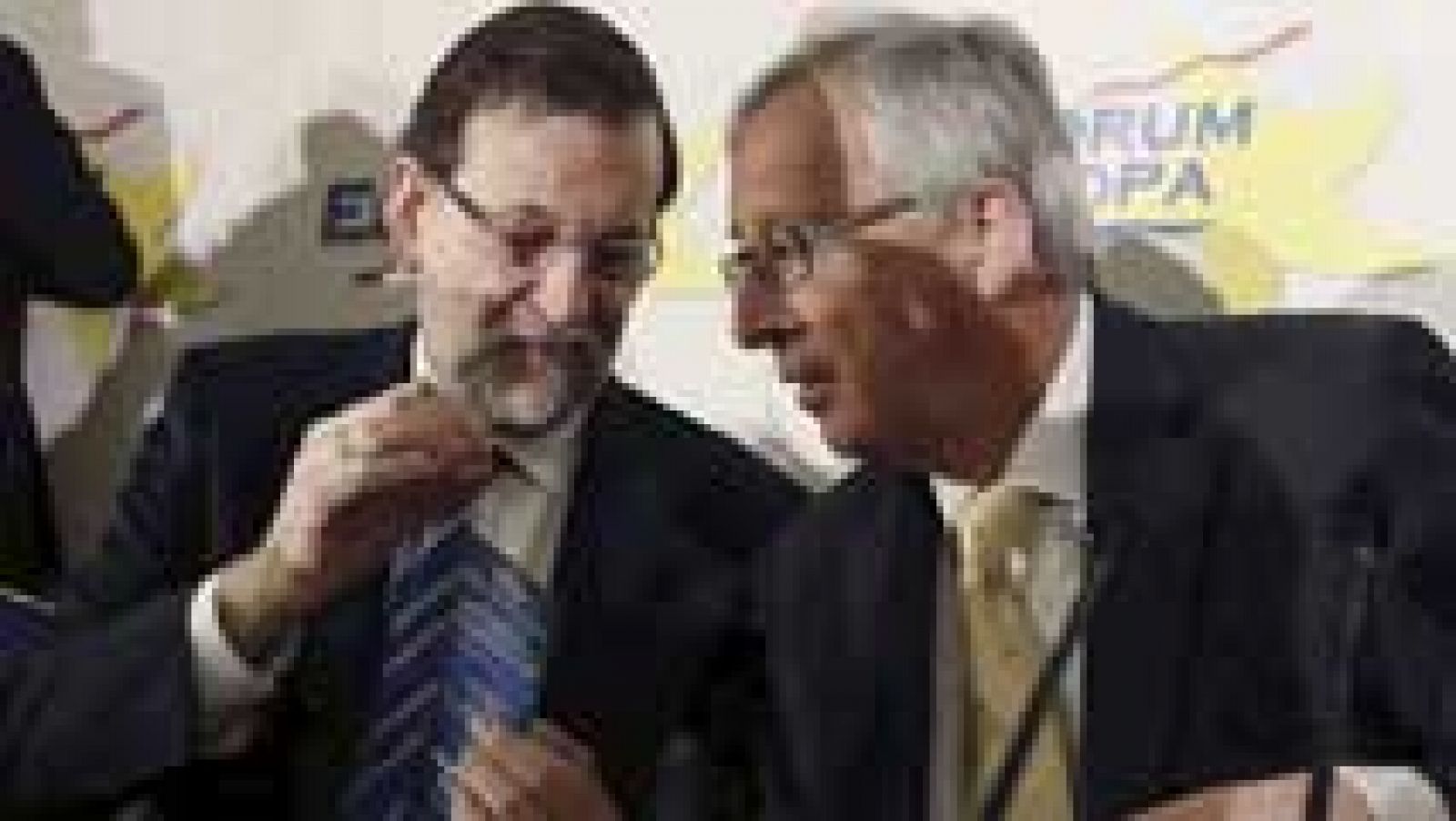 Telediario 1: Rajoy y Juncker en la campaña electoral del PP | RTVE Play