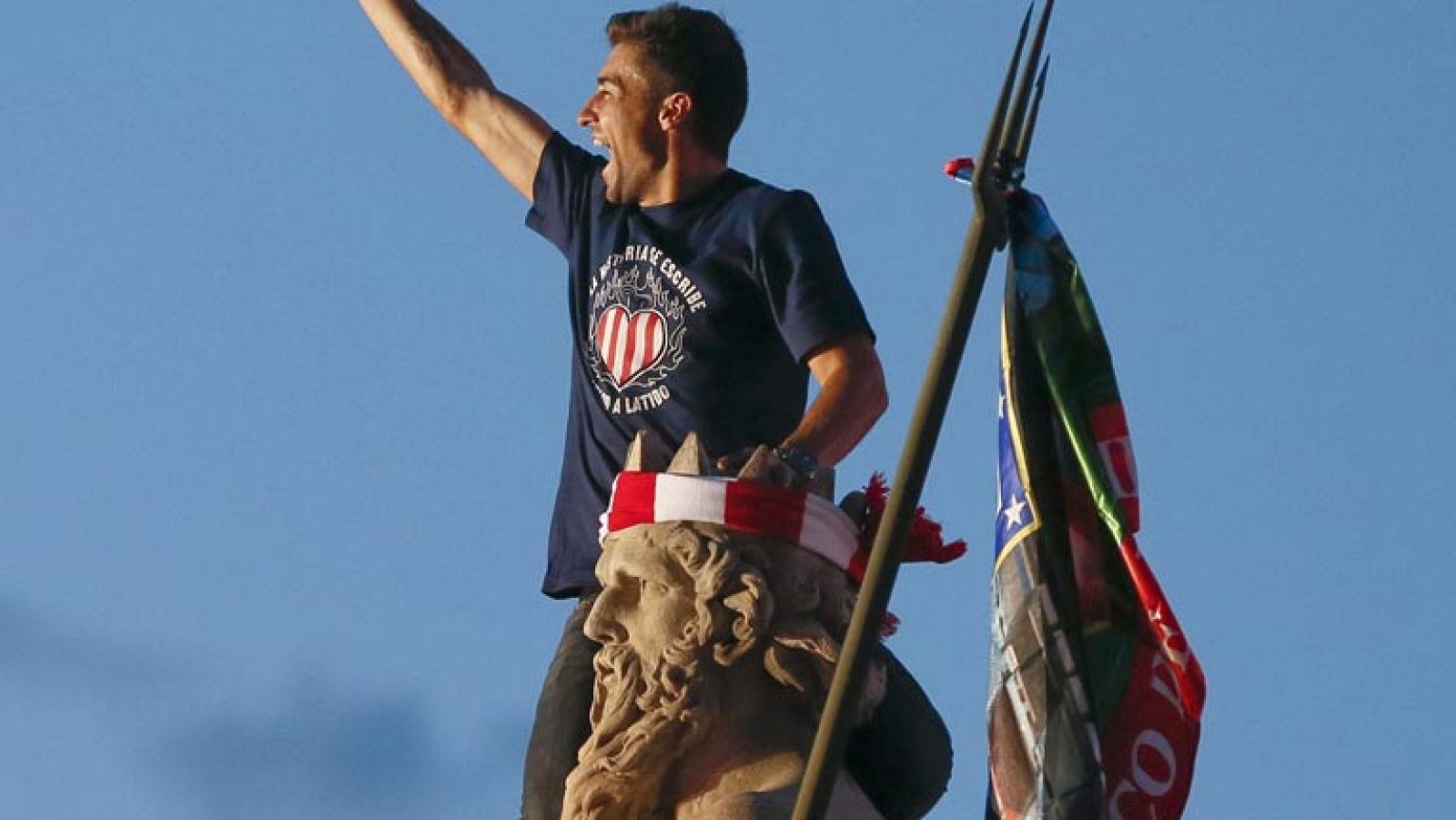 El Atlético de Madrid celebra con su afición la Liga en Neptuno