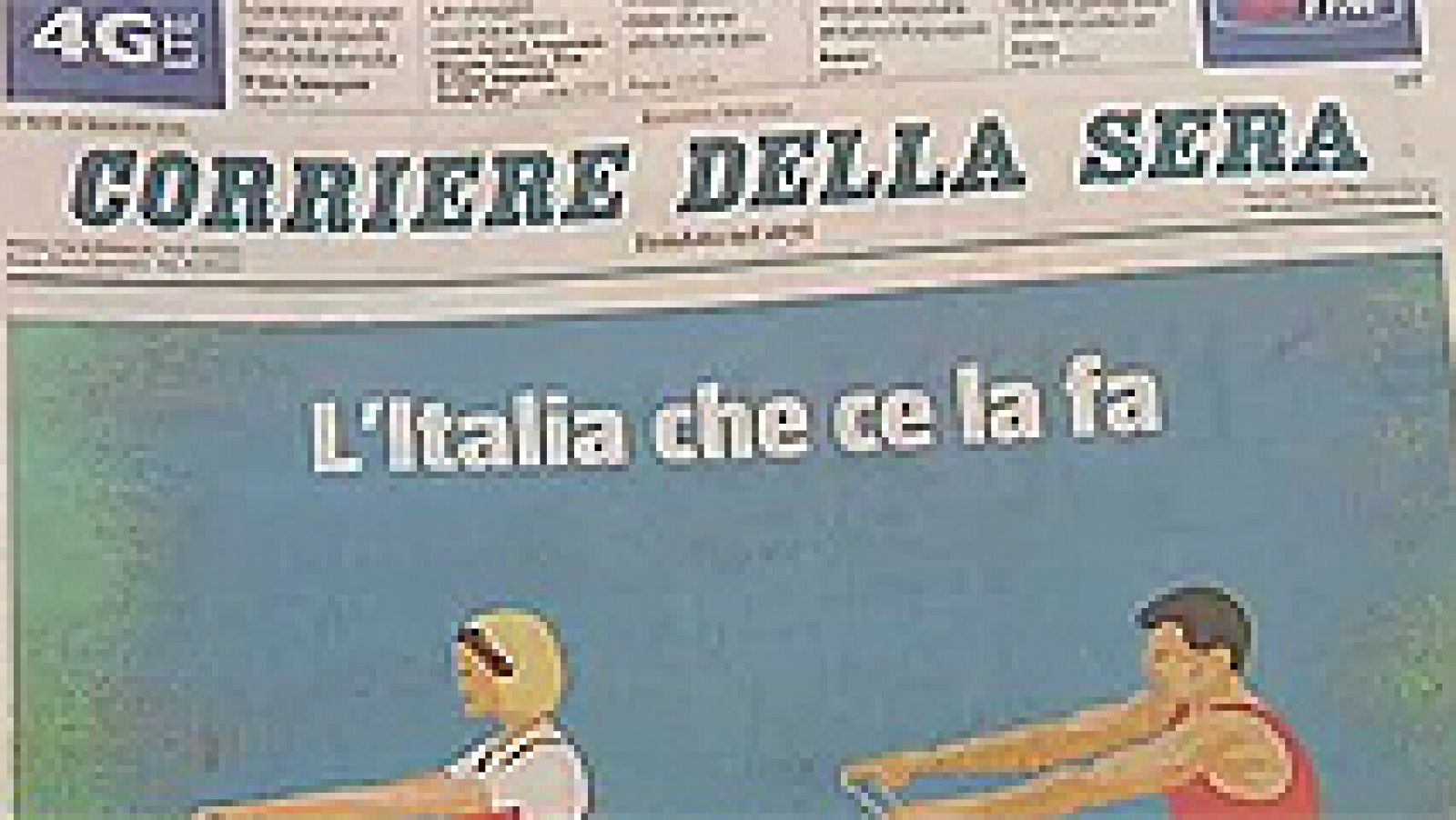 Telediario 1: `Il Corriere della Sera' reparte un suplemento gratuito en el que sólo publican buenas noticias | RTVE Play