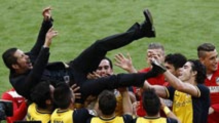 Telediario 1 - La celebración de la liga del Atlético, desde dentro