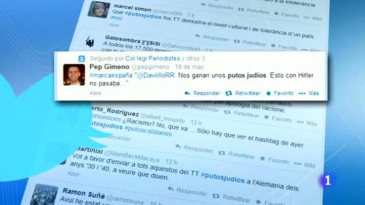 Telediario 1 - Comunidades judías denuncian a cinco autores de tuits antisemitas tras la final de la Euroliga