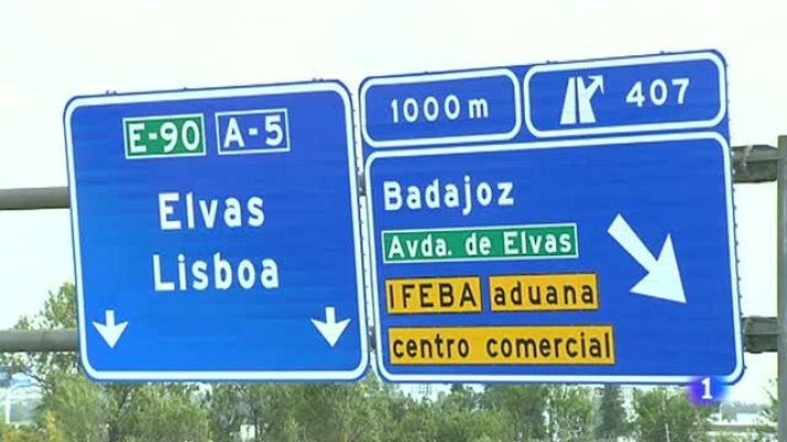 Telediario 1 - La A5 se prepara para la avalancha de aficionados a Lisboa