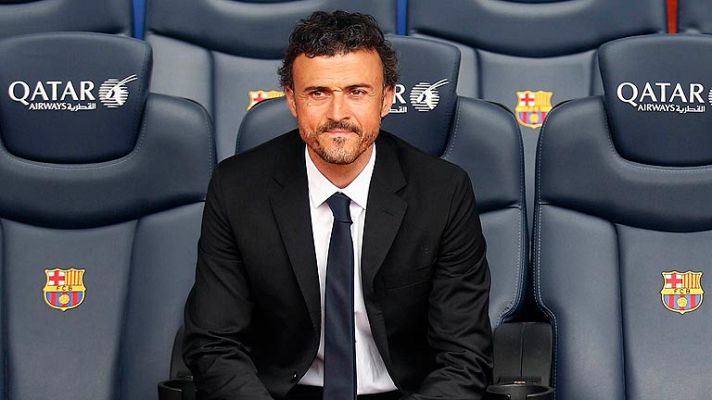 Telediario 1 - Luis Enrique, nuevo técnico culé, anuncia la construcción de "un nuevo Barça"