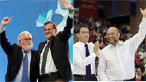 Rajoy y Schulz protagonizan actos de campaña 