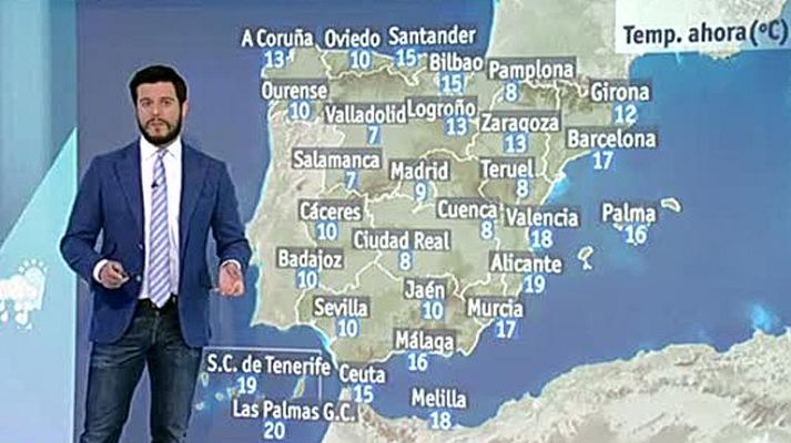 El tiempo - Continúan los chubascos sobre todo en el noroeste