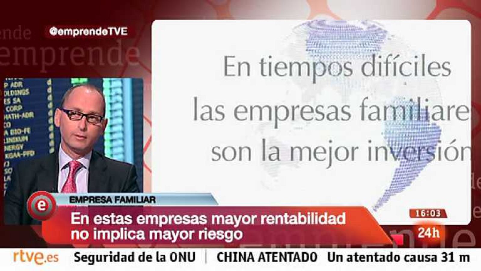Emprende' abordará esta semana el estado de la empresa familiar en España, una forma de negocio que ofrece mayor rentabilidad para los inversores que las empresas no familiares. Además, el espacio también recibirá al experto en redes sociales Juan Me