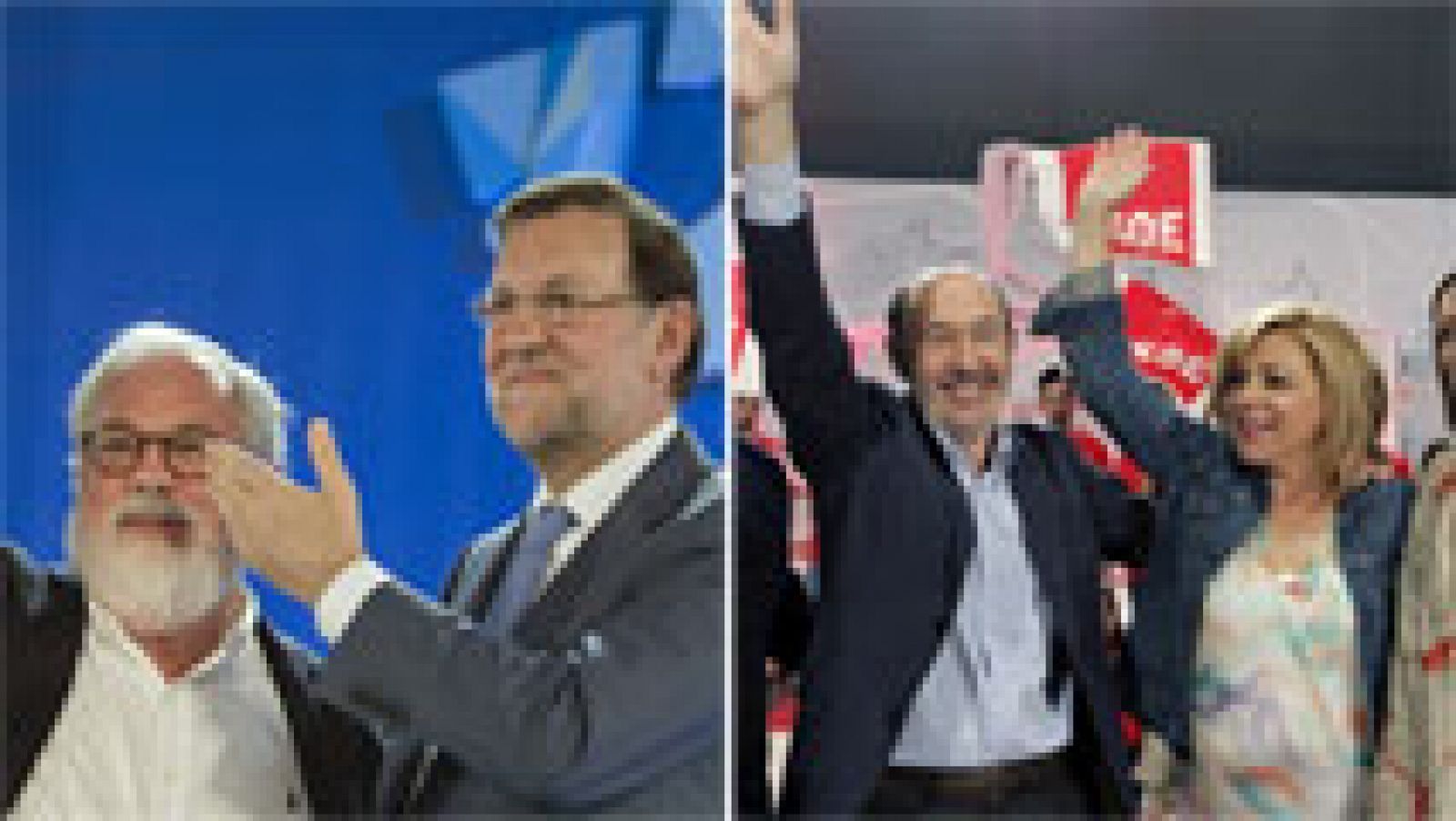 Telediario 1: Rajoy afirma que sacará a España del "hoyo" y Rubalcaba pide "no dar un cheque en blanco" al PP | RTVE Play