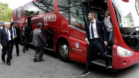 El Atlético de Madrid ya está en Lisboa y se entrenará esta tarde