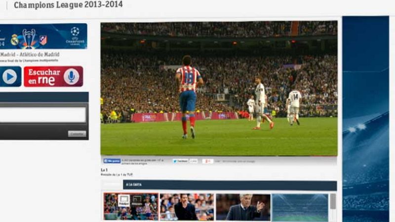 Por primera vez en España, una final de Champions con cinco señales simultáneas