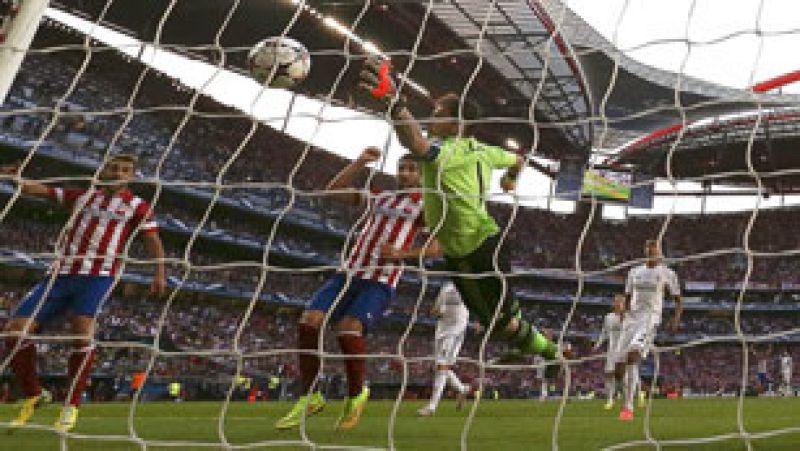 Así se vio el gol del Atlético de Madrid en la cámara exclusiva spider de la emisión multipantalla de rtve.es. 
