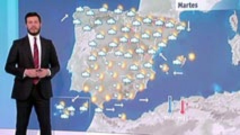 Cielos nubosos en la mitad norte y subida de temperaturas