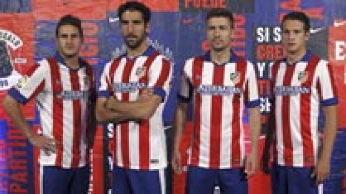 Telediario 1 - El Atlético de Madrid presenta su nueva equipación para la campaña 2014-2015